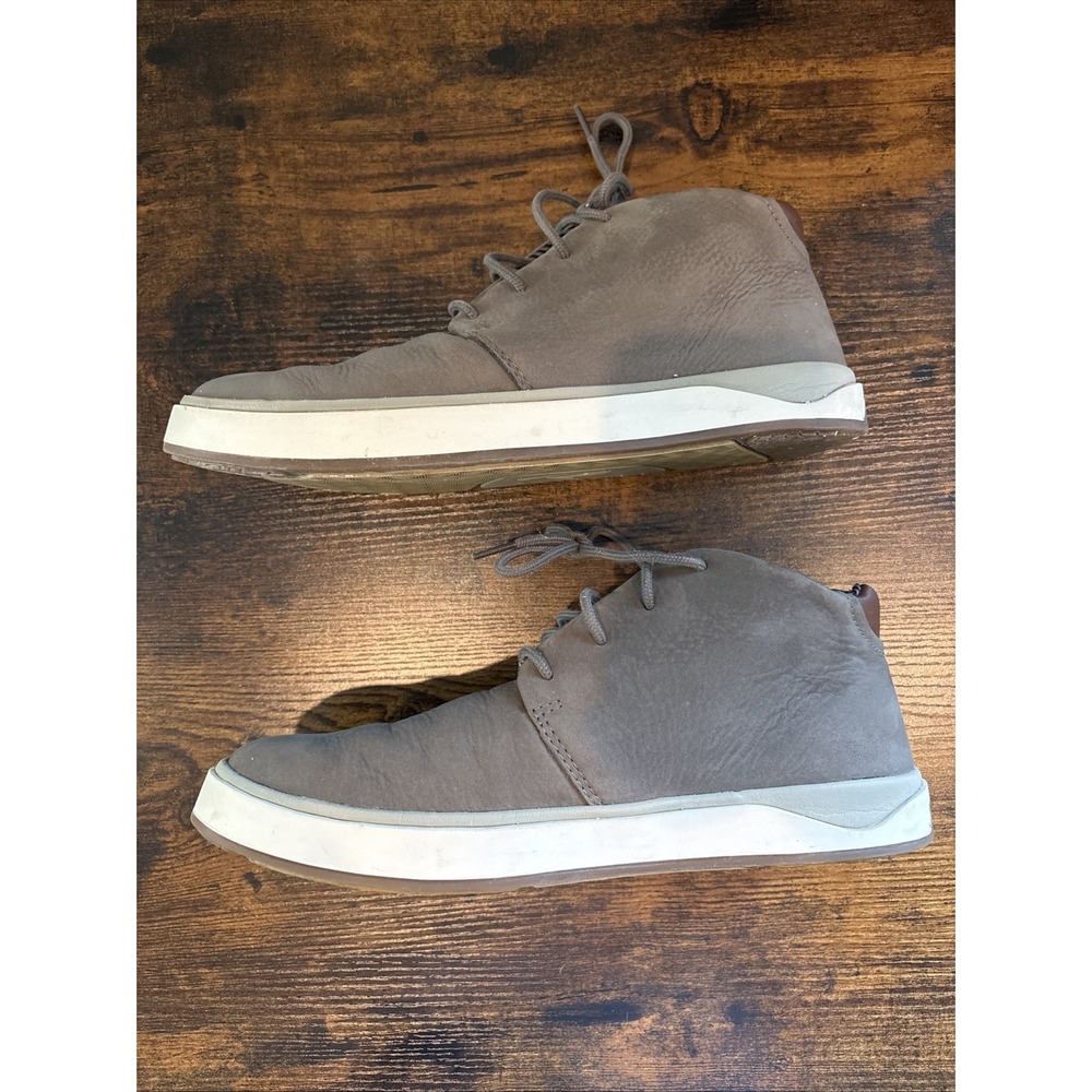 OluKai Boots Mens Size 10 Papaku 'Ili Chukka Mustang Leather Lace Up Waterproof - Picture 3 of 7